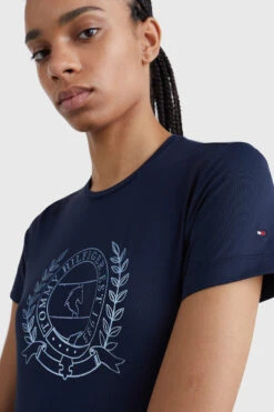 Tommy Hilfiger Equestrian Crest Strass Performance Damen T-Shirt 11 Tommy Hilfiger Equestrian Crest Strass Performance Damen T-Shirt -Cavallo Verkäufe 4TNXU 550 05