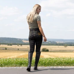 Reithose Mit Vollbesatz In Jeansoptik Für Damen -Cavallo Verkäufe CP3680 BL 9