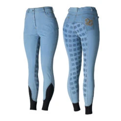 Reithose Mit Vollbesatz In Jeansoptik Für Damen -Cavallo Verkäufe CP3680 LB 1