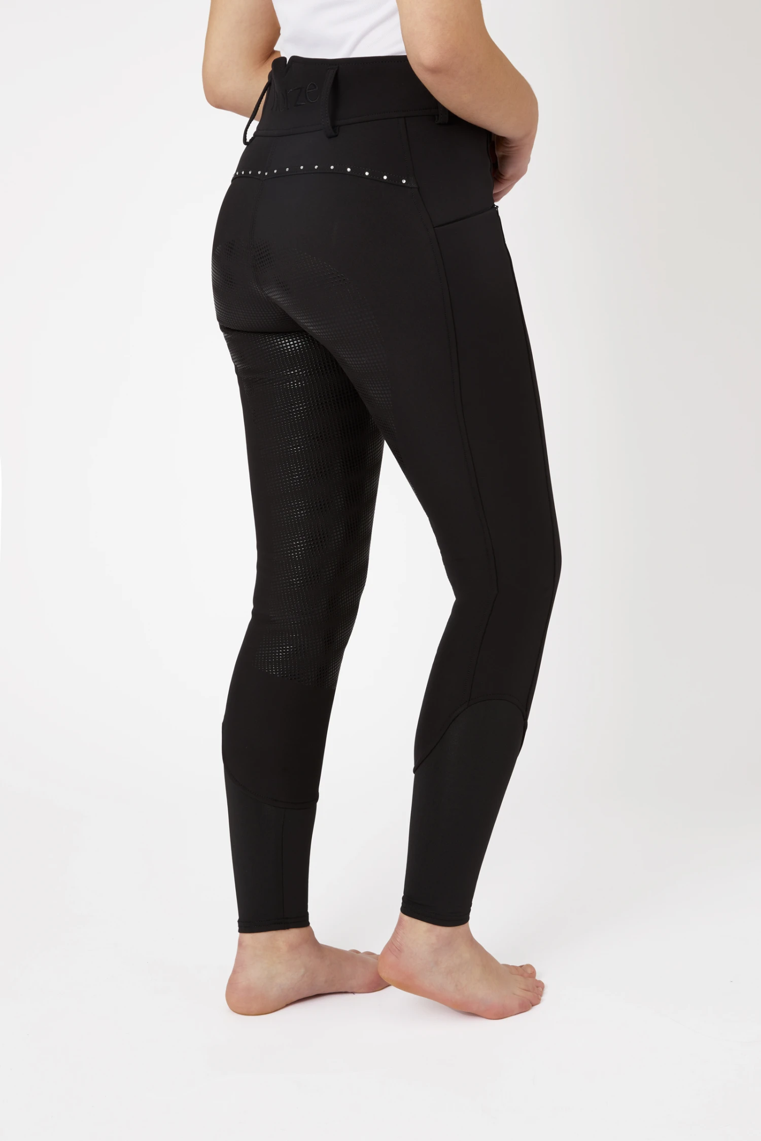Horze Thermo Softshellreithose Für Damen Mit Hohem Bund Und Kristallen 2 Horze Thermo Softshellreithose Für Damen Mit Hohem Bund Und Kristallen – Bild 2